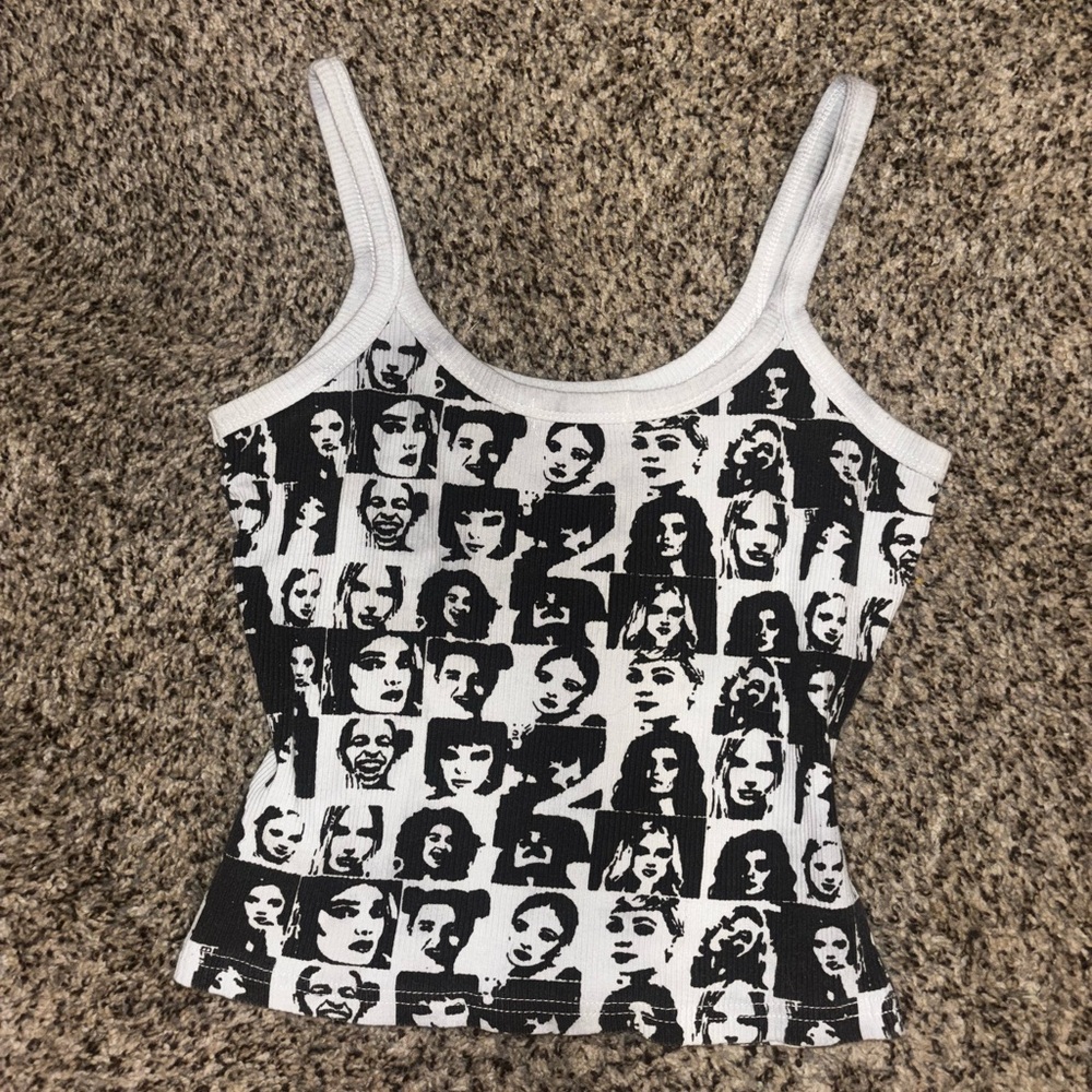 Edikted White Ribbed Tank Top